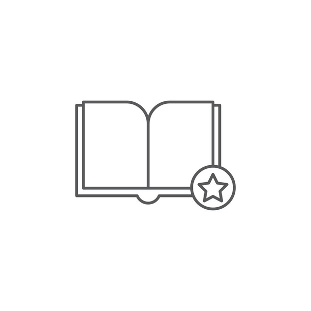 ikona oblíbené knihy vektor izolovaný na bílém pozadí - Vektor, obrázek