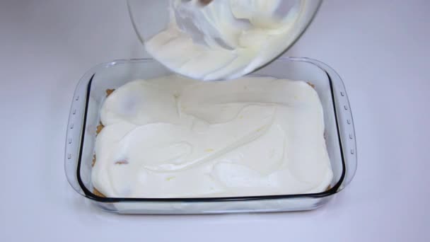 Whipped cream-mascarpone filling - Footage, Video