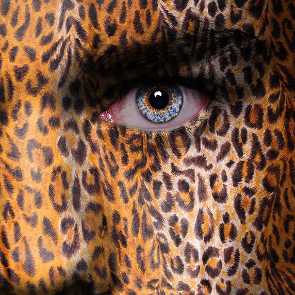 Візерунок леопарда на обличчі
 - Фото, зображення
