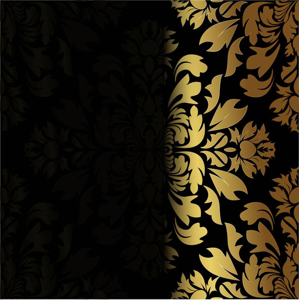 Royal damaszt mintás szövet design. Barokk háttérkép, damaszt. - Vektor, kép