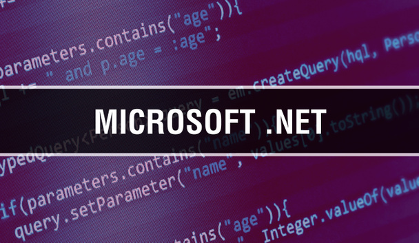 A Microsoft .net és a bináris kódos digitális technológia háttere. A - Fotó, kép