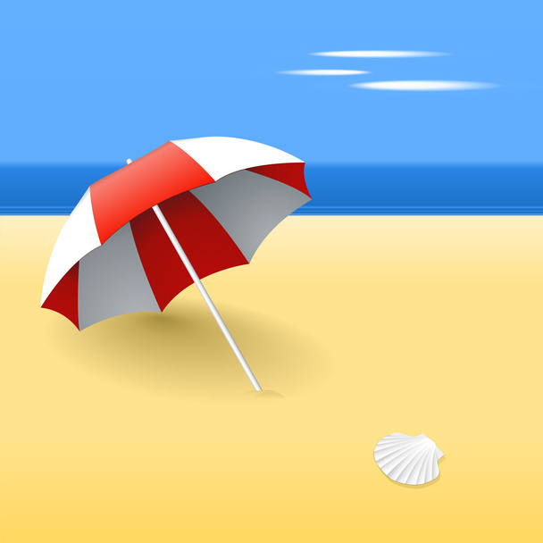 rode parasol - Vector, afbeelding