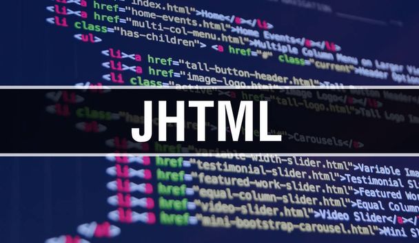 Εικόνα concept JHTML με χρήση κώδικα για την ανάπτυξη προγραμμάτων - Φωτογραφία, εικόνα