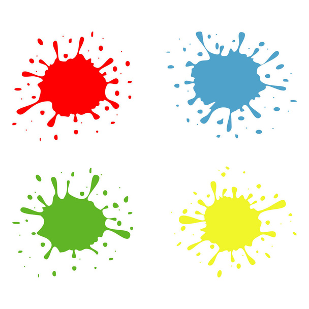 Paint splatters, splash set isolated on the white background - Vector, Image