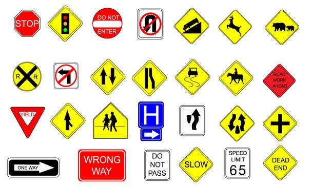 Collection of Traffic Signs - Vector, Image