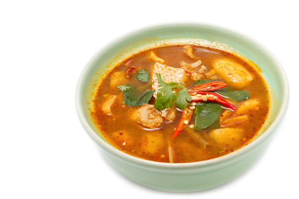 Tom Yum Goong , hot and spicy soup with seafood ,Thai Cuisine - 写真・画像