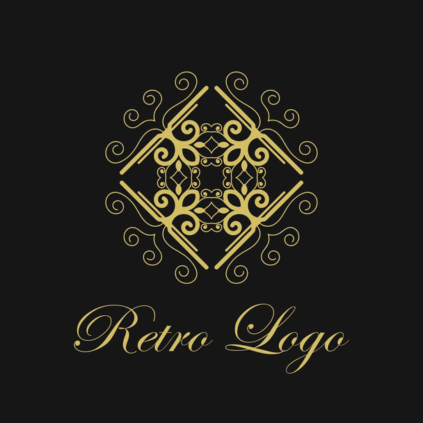 Vector ornament logo design template. Luxury vintage modern art deco element. Can be used as emblem. - ベクター画像