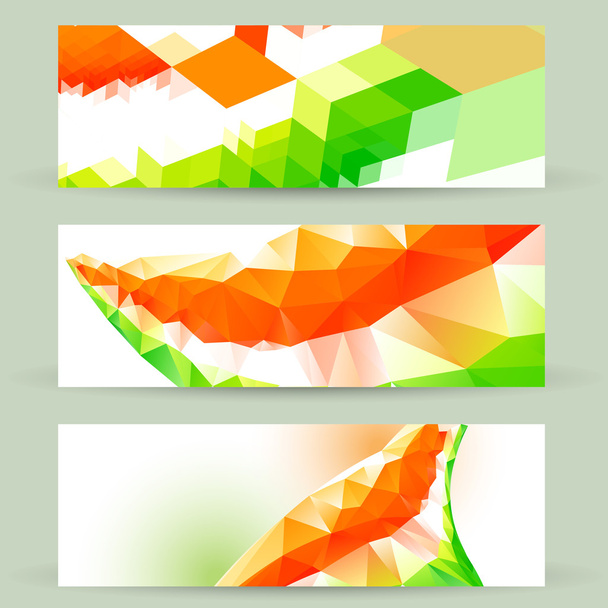 colorful indian flag headers - Vektör, Görsel