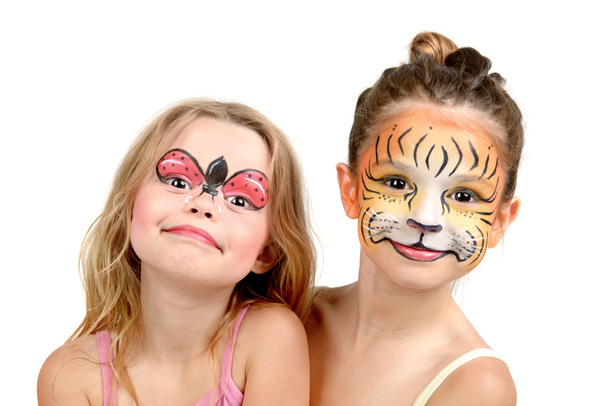 Kinderschminken, Tiger und Marienkäfer - Foto, Bild