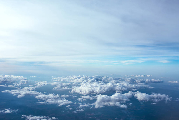 beautiful amazing view to the sky from the aircraft - Photo, Image