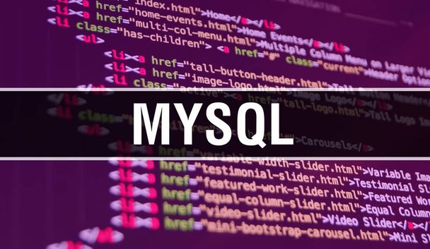 MySQL εικόνα έννοια χρησιμοποιώντας κώδικα για την ανάπτυξη προγραμμάτων ένα - Φωτογραφία, εικόνα