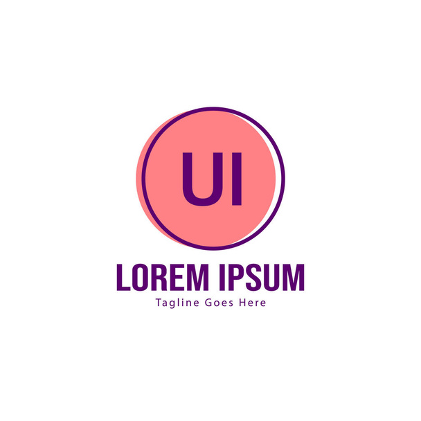 UI brief logo ontwerp. Creatieve moderne UI letters pictogram illustratie - Vector, afbeelding