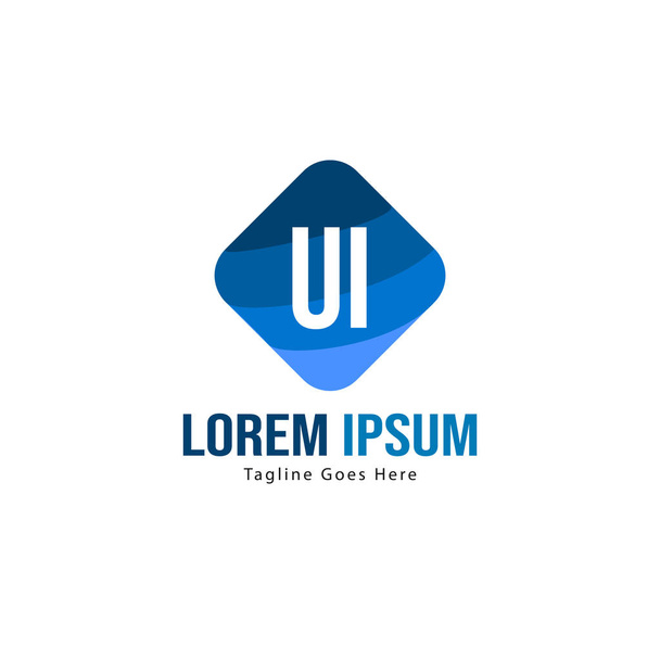 UI Letter Design. Креативная икона современного пользовательского интерфейса
 - Вектор,изображение