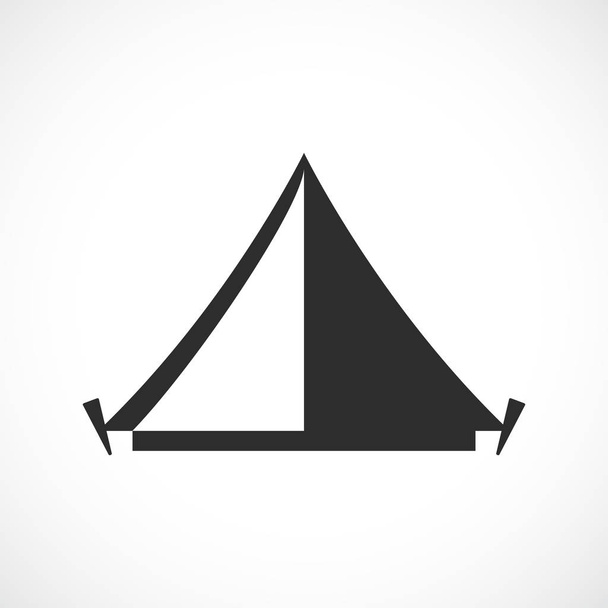 Tent camp vector icon - Vector, Image