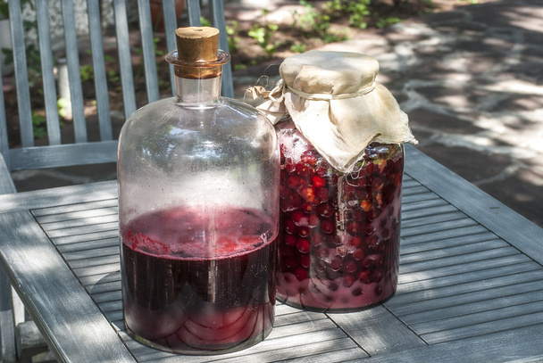 Jars for making homemade liquieur - Photo, Image