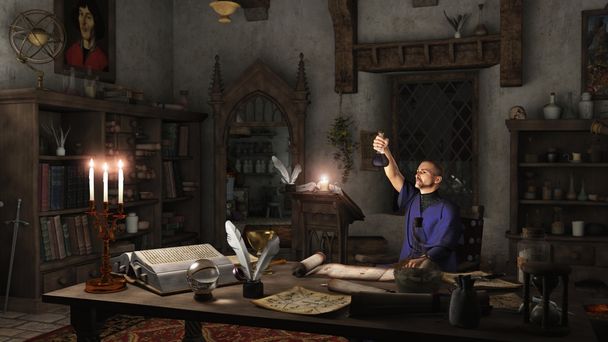 Alchemist in his Study - Photo, Image
