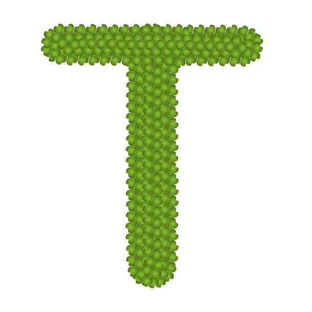 Four Leaf Clover of Alphabet Letter T - Fotó, kép