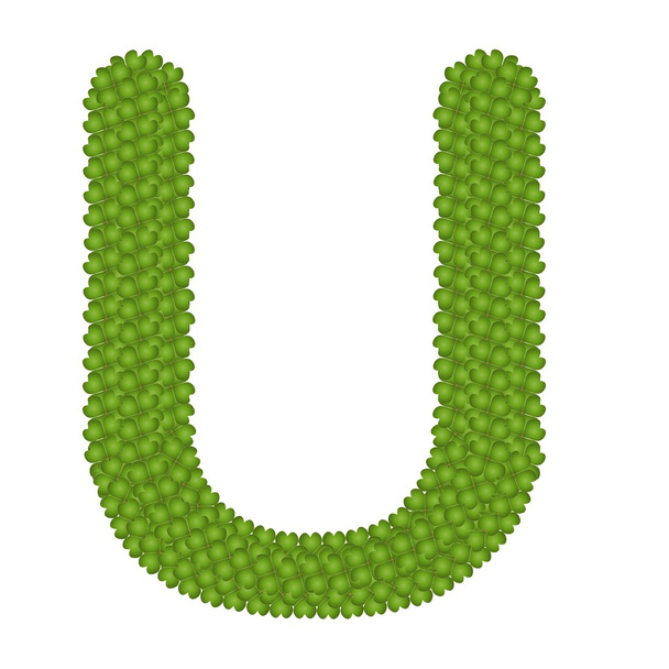 τετράφυλλο τριφύλλι του αλφαβήτου, γράμμα u - Φωτογραφία, εικόνα