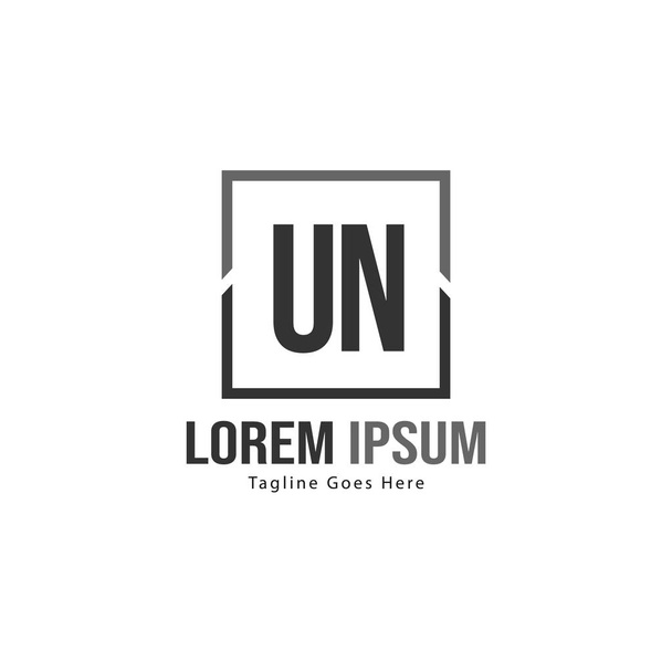 Návrh dopisu s logem OSN Kreativní moderní OSN – ikona ilustrace - Vektor, obrázek
