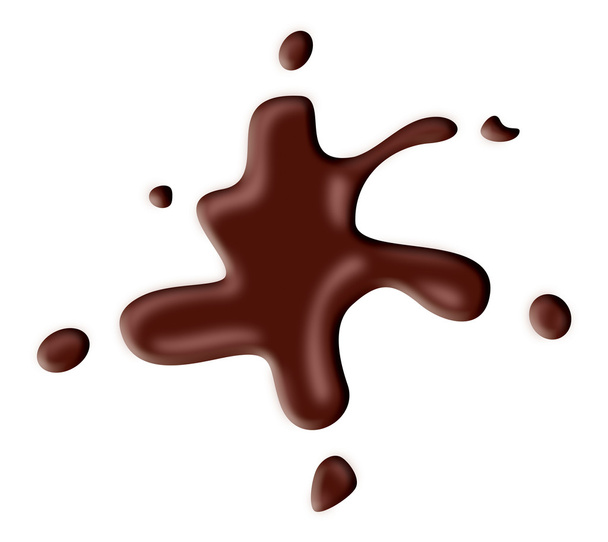 Chocolate spot isolated on white background - Vector, imagen