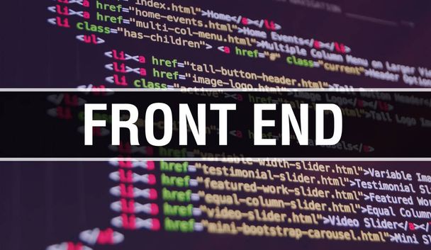 Illustration de concept FRONT END utilisant le code pour développer le programme
 - Photo, image
