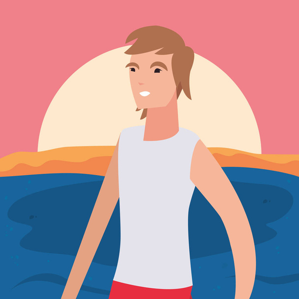 summer time holiday icon vector ilustration - Vector, Image