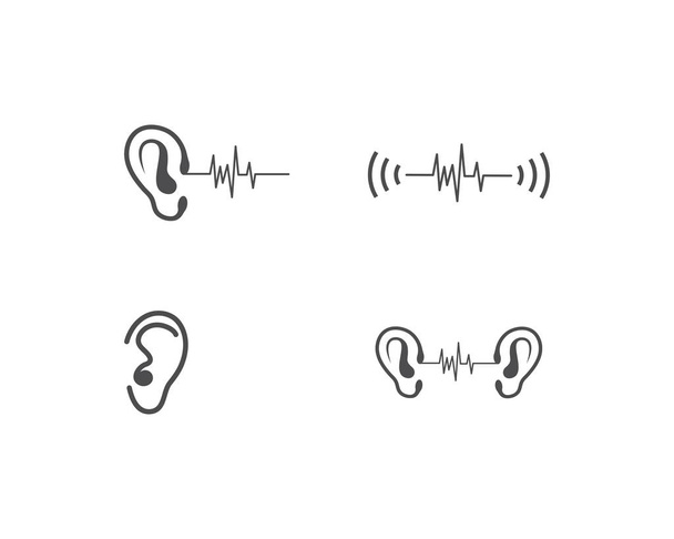 Plantilla de logotipo auditivo
 - Vector, imagen