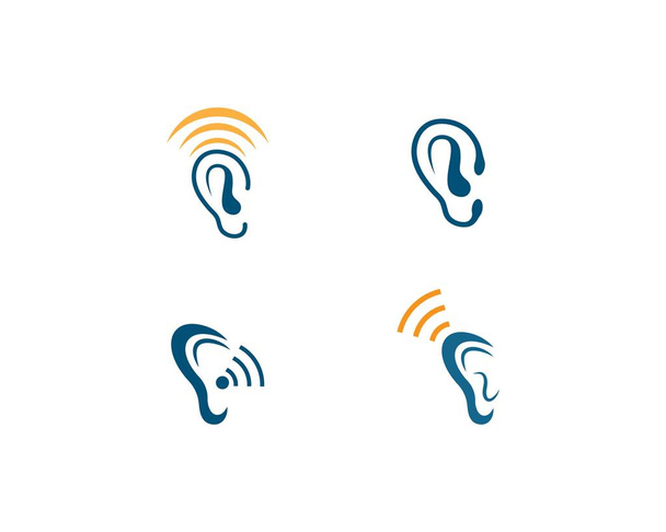 Meghallgatás logó sablon - Vektor, kép