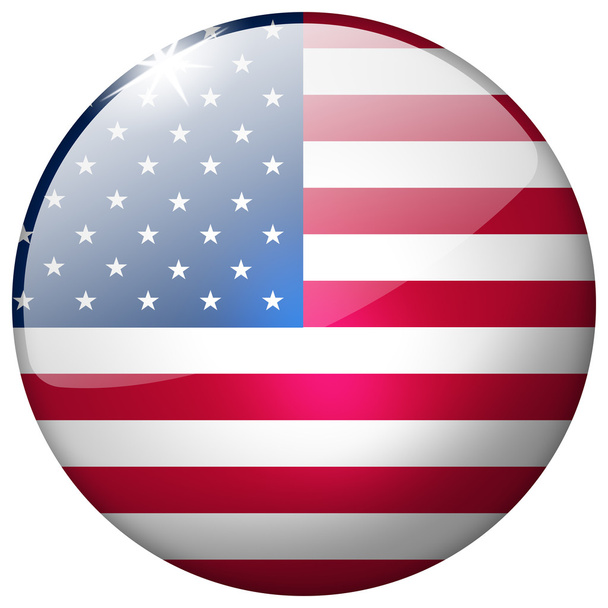 USA Round Glass Button - Foto, afbeelding
