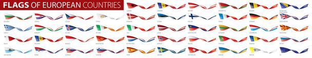 Serie di bandiere d'Europa. Illustrazione vettoriale
 - Vettoriali, immagini