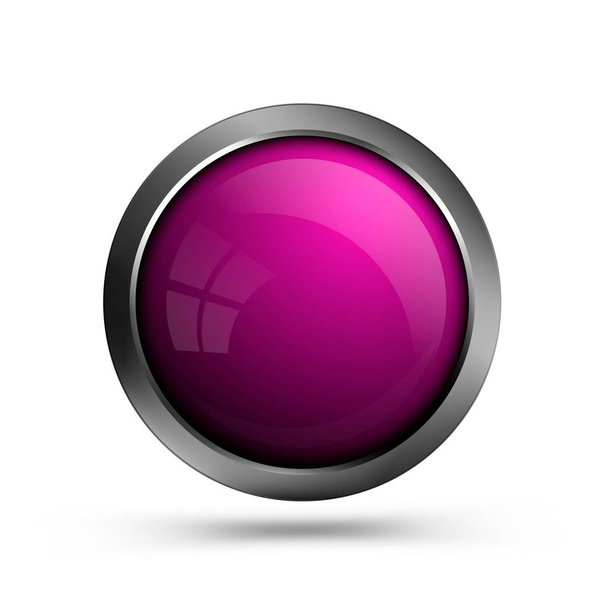 Pink glass button isolated on white background.  - Vector, Image