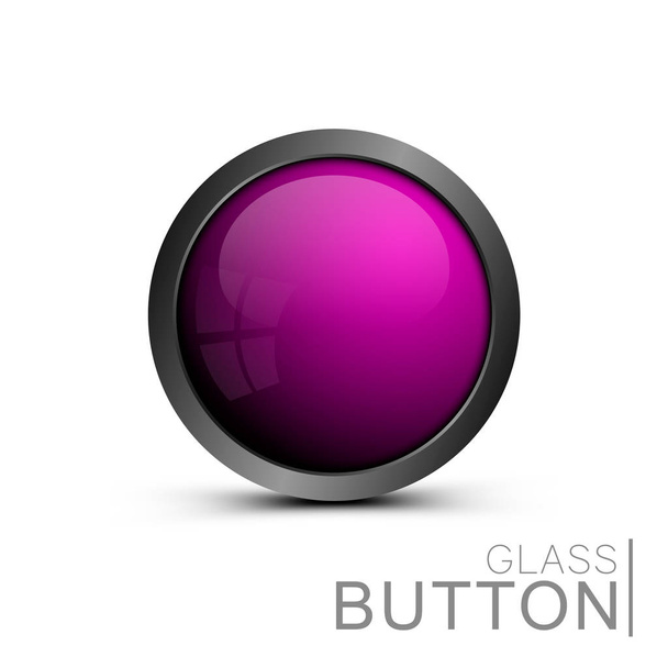 Botón vectorial de moda rosa para interfaz web
. - Vector, Imagen