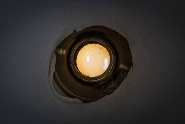 Peephole of the front door - Fotoğraf, Görsel