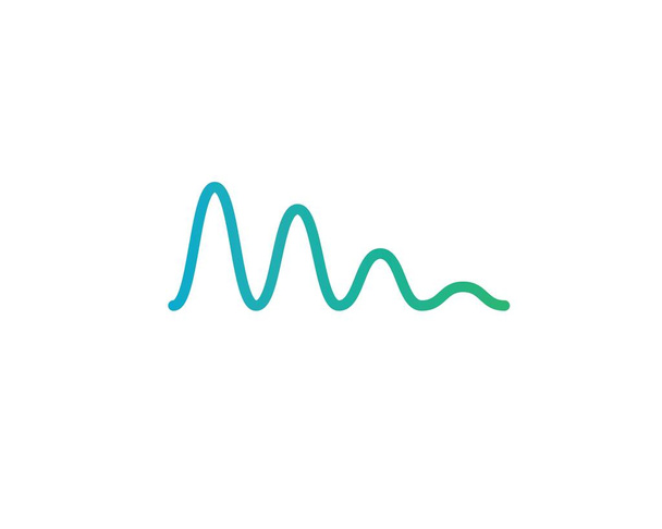 Ses dalga müzik Logo vektör - Vektör, Görsel