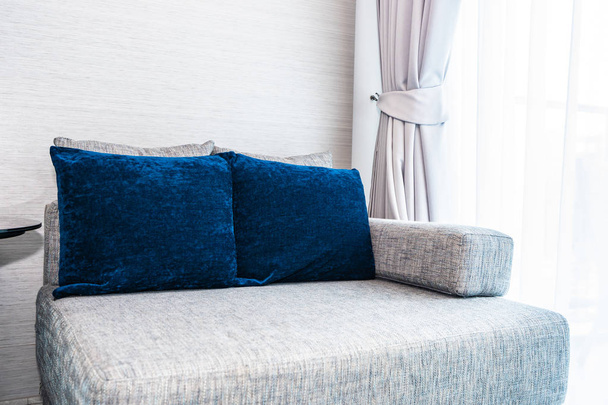 Comfortable pillow on sofa decoration in living room area - Valokuva, kuva