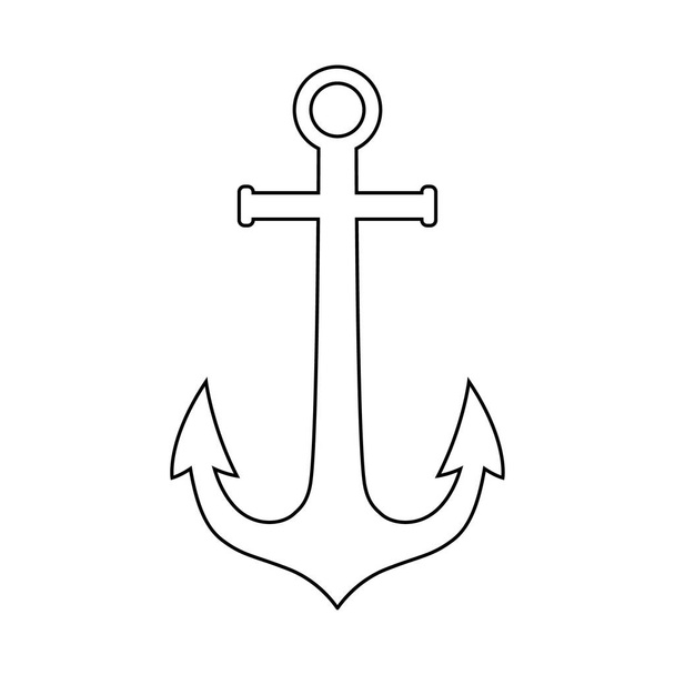 Icona linea di ancoraggio, segno vettoriale contorno, pittogramma lineare isolato su bianco
. - Vettoriali, immagini