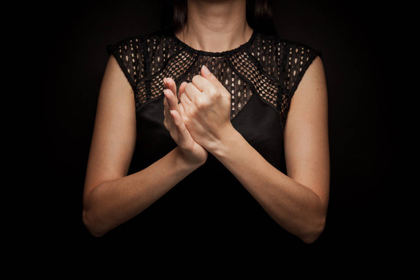 Sign Language of word " crucify " - Фото, зображення