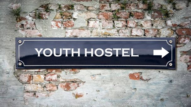 Street Sign to Youth Hostel - Photo, Image