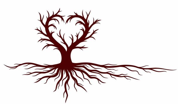 Un simbolo di albero nella forma di cuore
. - Vettoriali, immagini