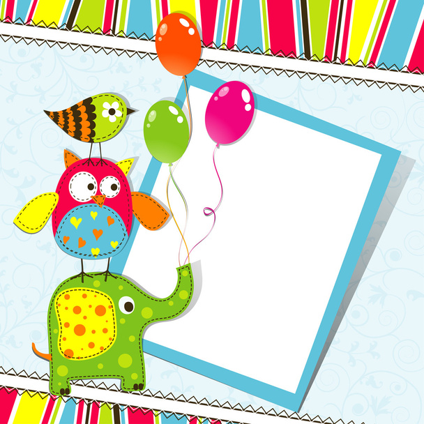 Template greeting card, vector - ベクター画像