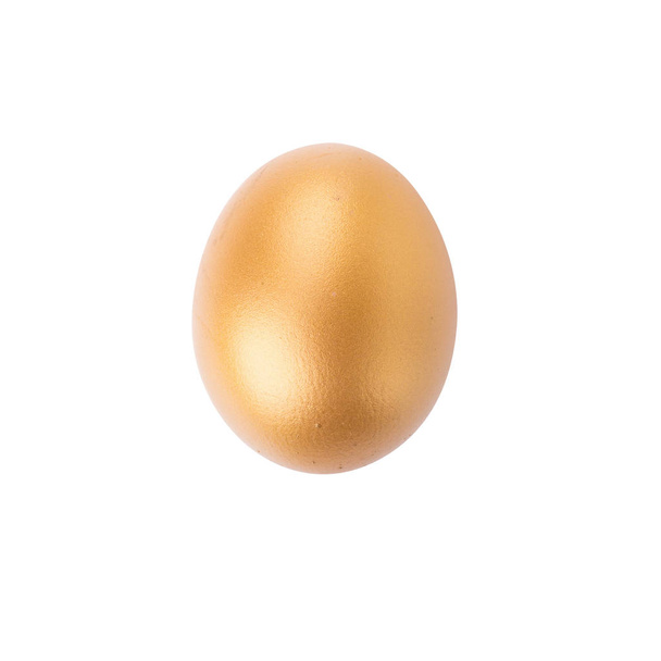 Golden Egg isolated on a white background - Photo, Image