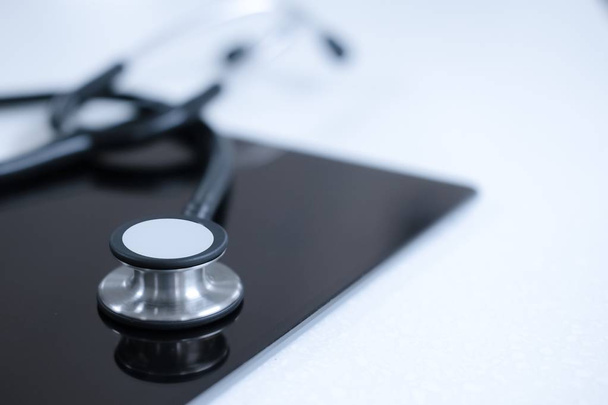 Stethoscope and tablet  - Photo, Image
