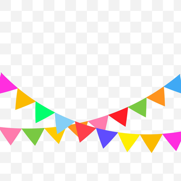 Decorative colorful party pennants - Vector, Image
