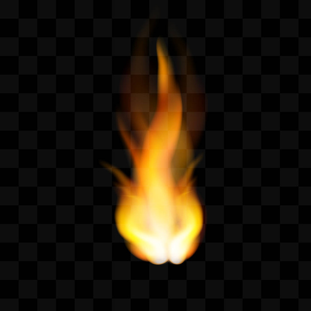 Llama de fuego realista - Vector, Imagen