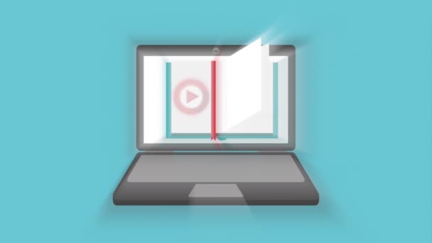 Laptop mit eBook-Technologie - Filmmaterial, Video