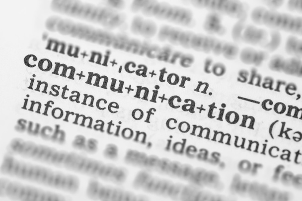 A szótári definíció a kommunikációs makró képe - Fotó, kép