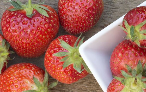 Macro shot of fresh Summer strawberries - Photo, Image