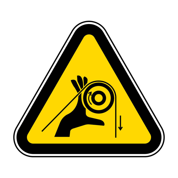 Signo de símbolo de rodillos de enredo de mano, ilustración vectorial, aislamiento en la etiqueta de fondo blanco .EPS10  - Vector, Imagen
