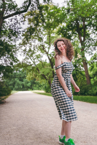 Happiness concept - happy woman having fun outdoors during summer - Fotografie, Obrázek