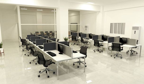 Kantoor bedrijf-mooie grote kamer kantoorruimte en conferentie  - Foto, afbeelding